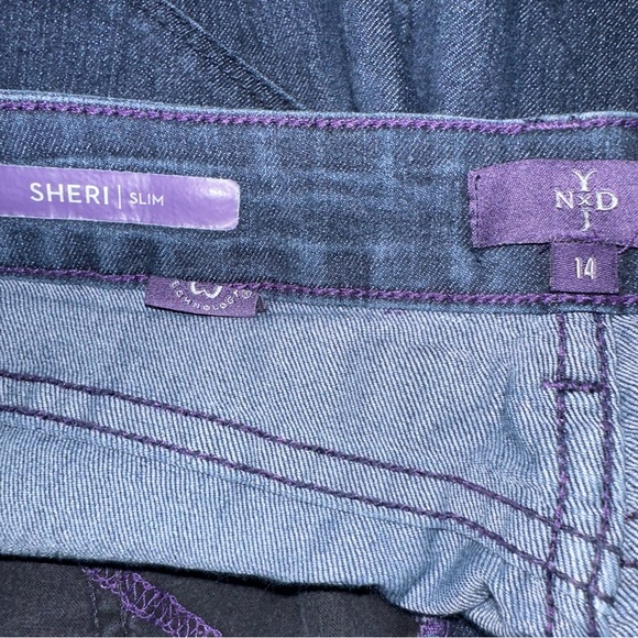 NYDJ Sheri Slim Dark Wash Lift Tuck Technology Jeans Size 14 - Picture 9 of 13